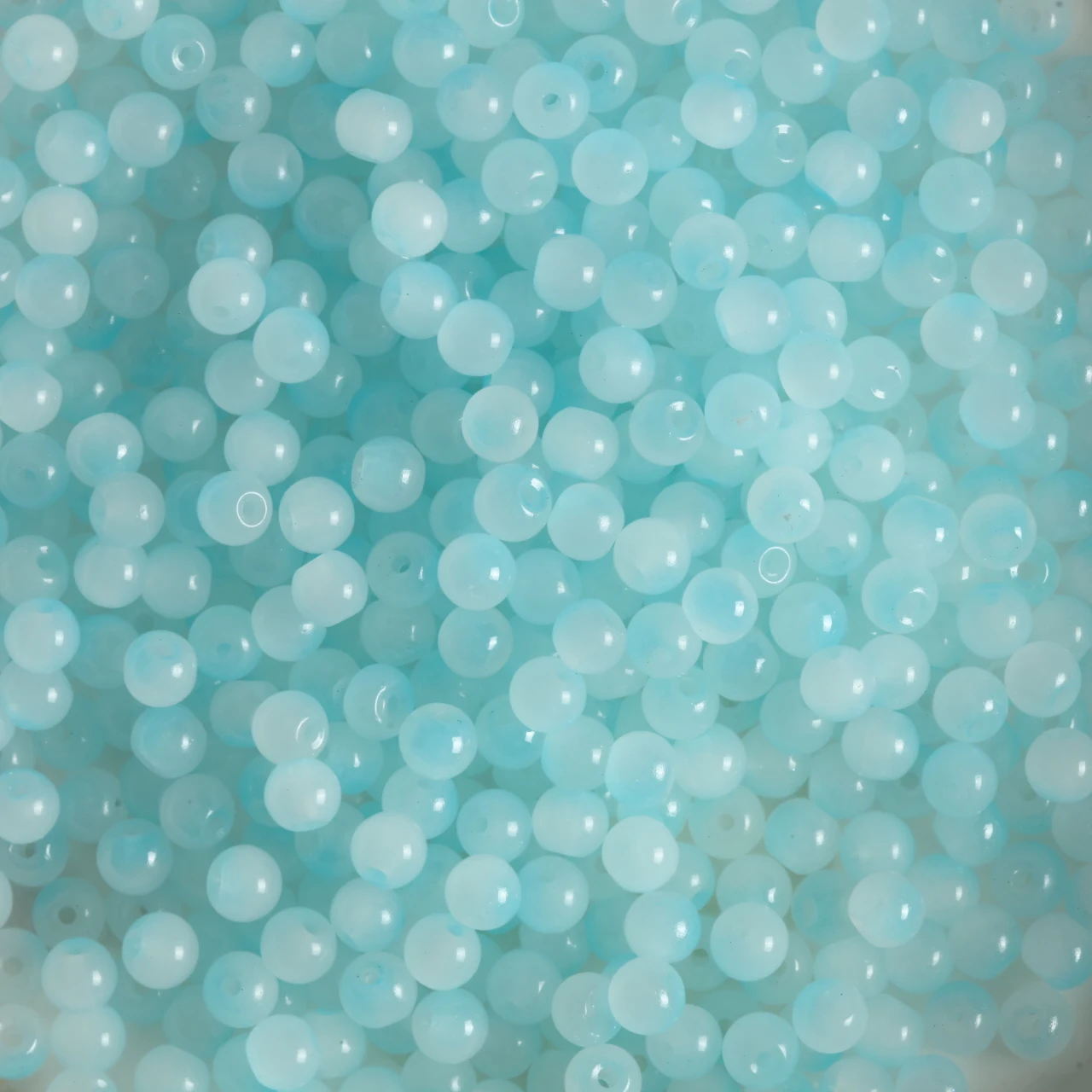 Mint Green Gradient Glass Beads - 6mm Round for Handmade Jewelry Creations