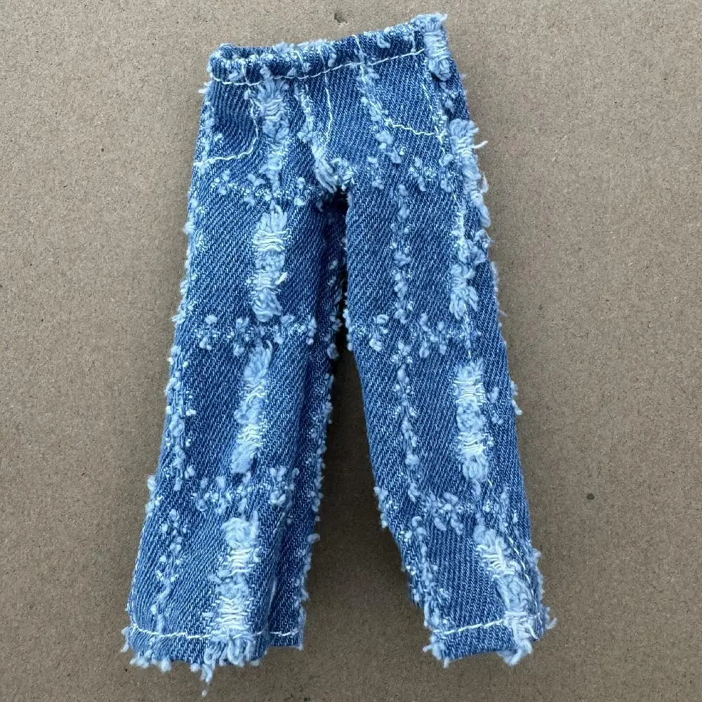 Handmade Vintage Hip-Pop Doll Trousers - DIY Accessory