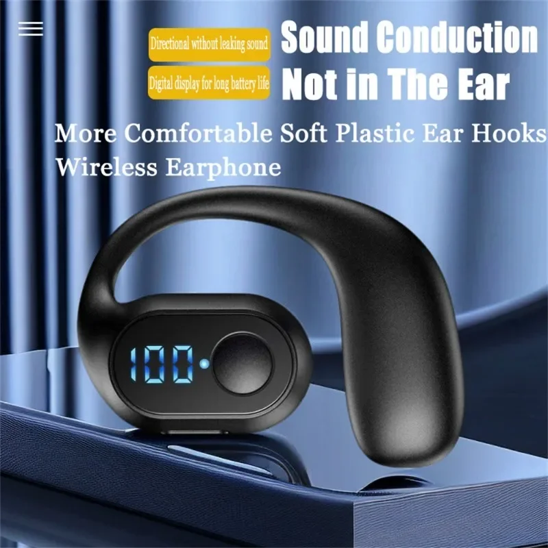 TWS W8 Bluetooth Earphone Wireless Single Ear Hanging Ear Type Non In Ear Business Sports OWS HD Games Comfortable Sports 2