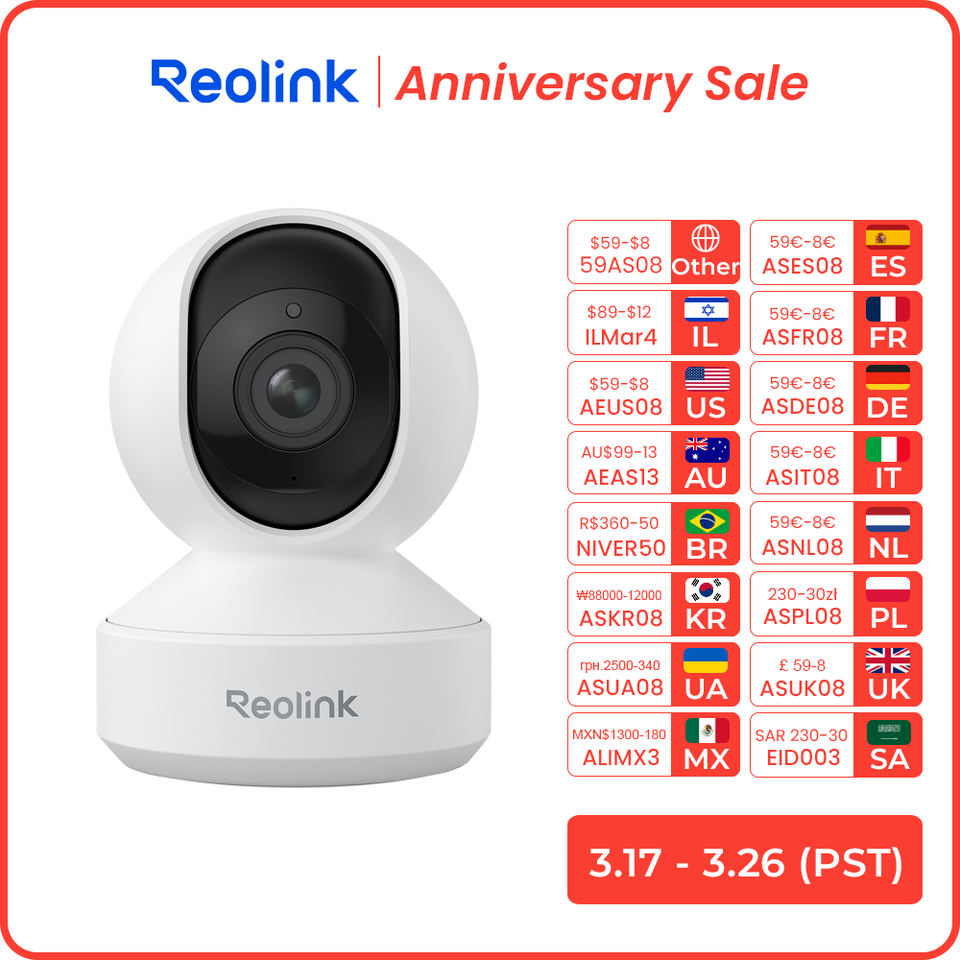 Reolink E1 Series 5MP WiFi IP Camera 2.4G/5G Wireless Indoor Baby Monitor PT Zoom Security Cam 2-way Audio Surveillance Cameras