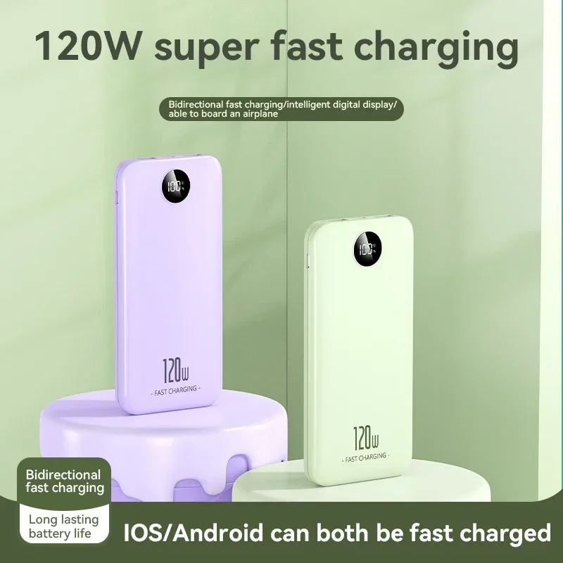 Xiaomi 200000mAh Power Bank 120W Super Fast Charger Portable External Battery Large Capacity Mobile Power for iPhone Samsung New 4