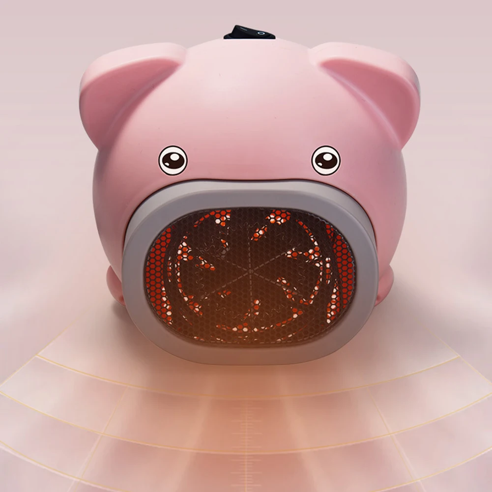 Cartoon Pig Electric Heater Portable Heater Winter Room Desktop Heating Stove Mini Home Handy Air Russia Warmer Machine