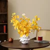 Creative Wave Shape Ceramic Vase Desk Decoration Flowers Arrangement Artificial Flower Decorative Vases Room Aesthetic Decor 2