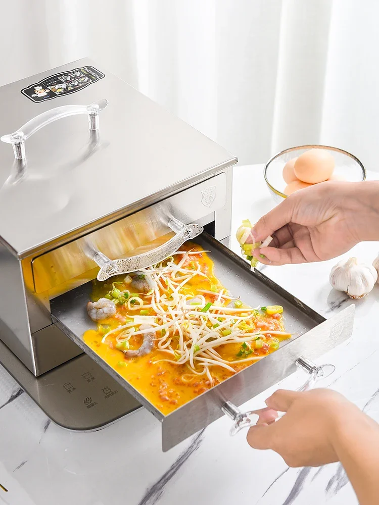 Rice roll machine small Guangdong mini breakfast machine steamed rice roll multifunctional steamer steaming plate