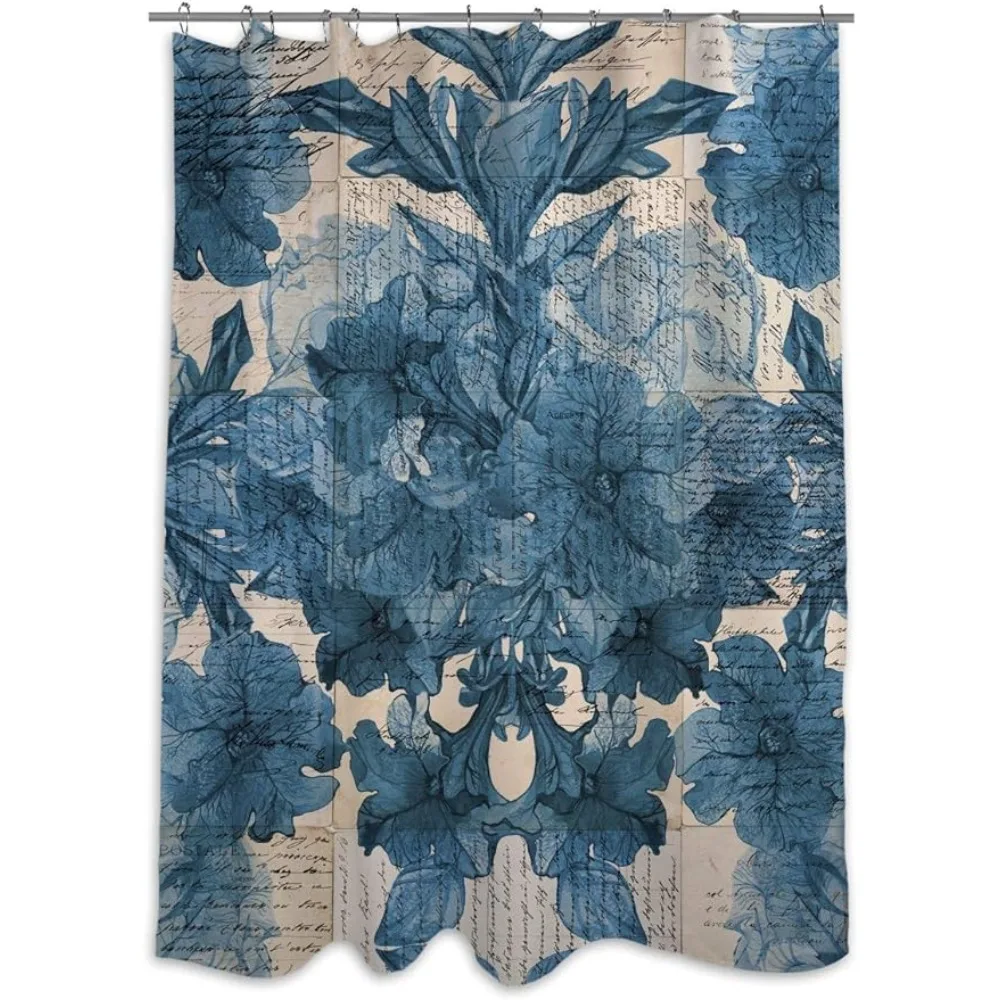 

Oliver Gal 'Lost Love Letters' Blue Decorative Shower Curtain 71" X 74"Freight Free Shower Curtains for Bathroom Products Home