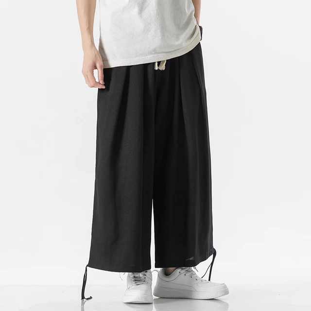 Streetwear Men's Wied Leg Pants Harajuku Style Jogging Pants Men
