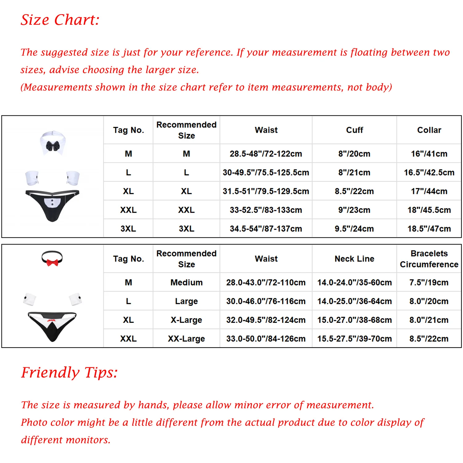 Men Lingerie Set 3Pcs Mens Waiter Lingerie Suit Cosplay Erotic Set