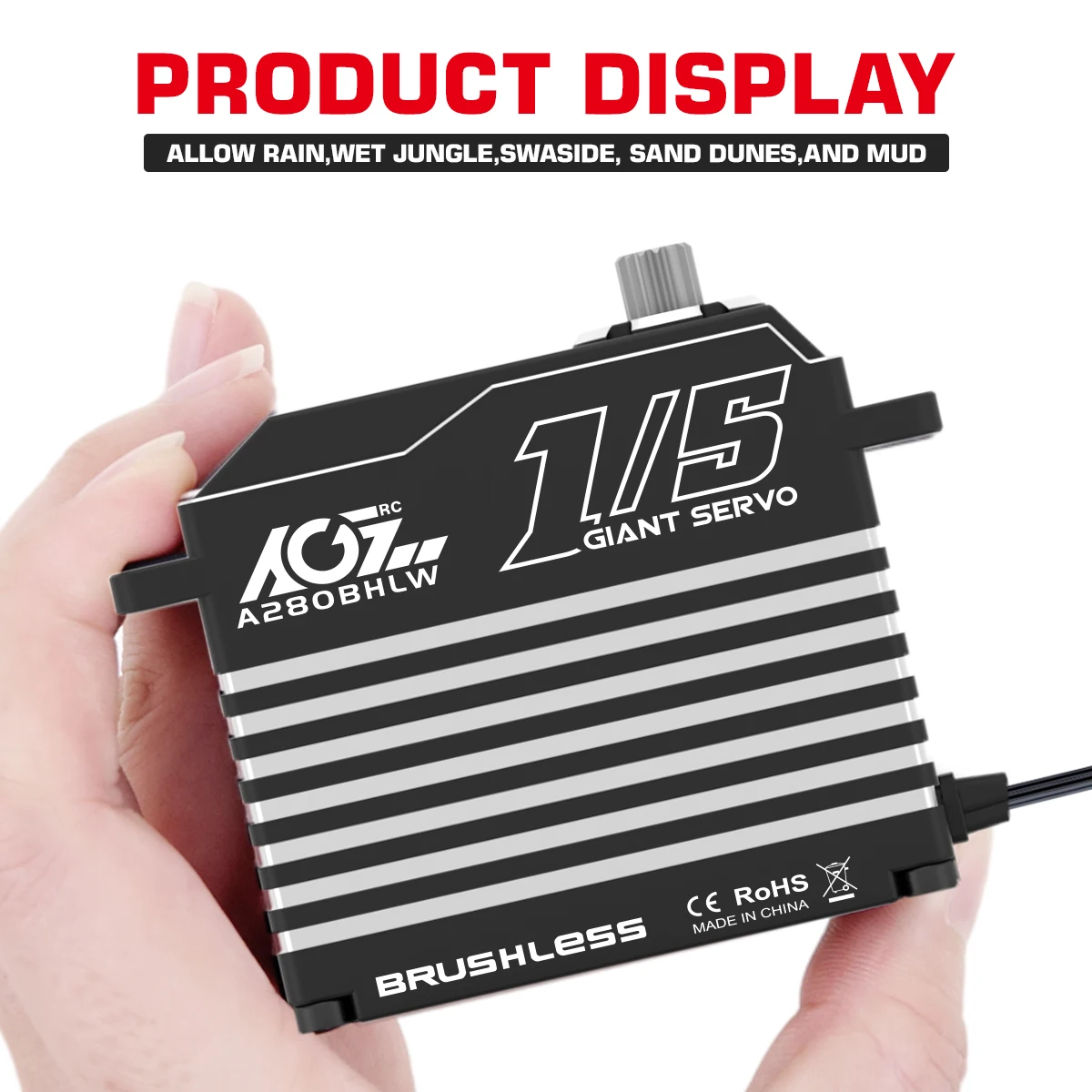 AGFRC A280BHMW A280BHLW 78KG 100KG HV 고토크 브러시리스 방수 RC 서보 모터 1/5 대형 항공기 자동차  보트 RC 모델 - AliExpress