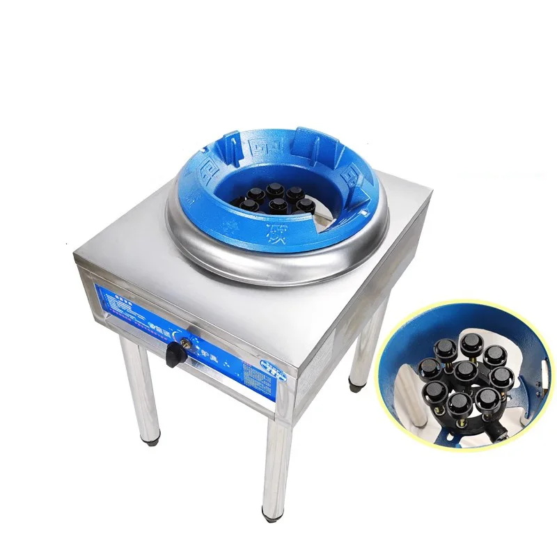 Commercial Restaurant Gas Stove with Flameout Protection Liquefied Gas Natural Gas Fierce Fire Stove with Blower Single Cooktop 3