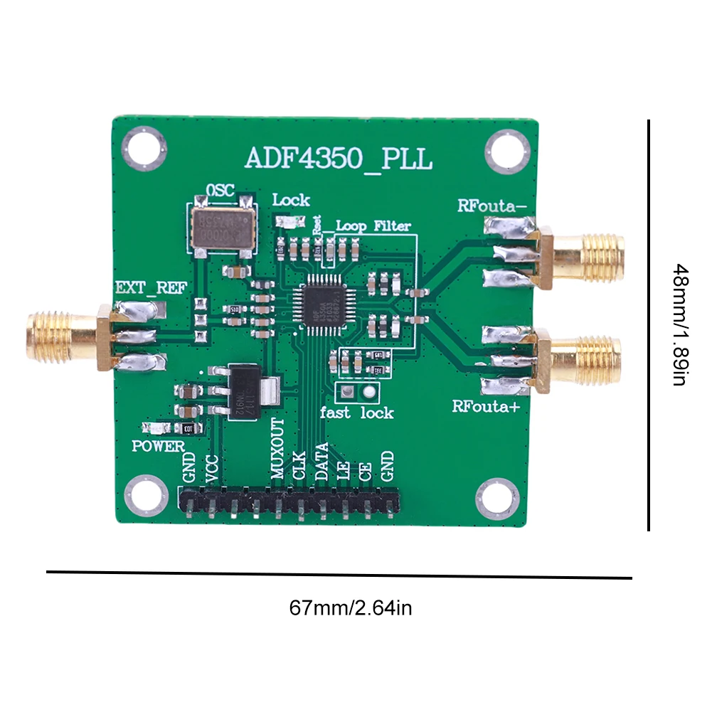 ADF4350 ADF4351 PLL RF Signal Source Frequency Synthesizer 35M/137M-4.4GHz RF Signal Source Module Broadband Low Power