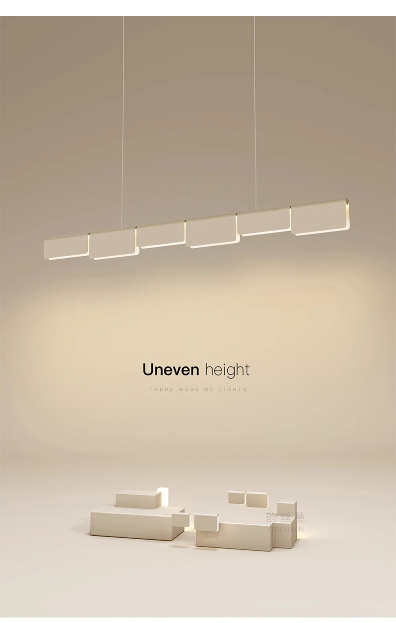 Description Picture 4 of itemModern Long Strip Led Pendant Light Minimalism Dining Room Table Chandelier Lighting Lustre Restaurant Kitchen Bar Hanging Lamps