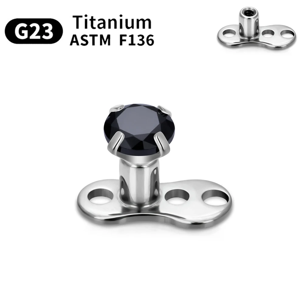 ASTM F136 Titan Dermal Anchor Base Top Gewindete Skin Diver Oberflächenpiercing Körperschmuck Brust Hals Rücken Gesicht Großhandel – Detail 5