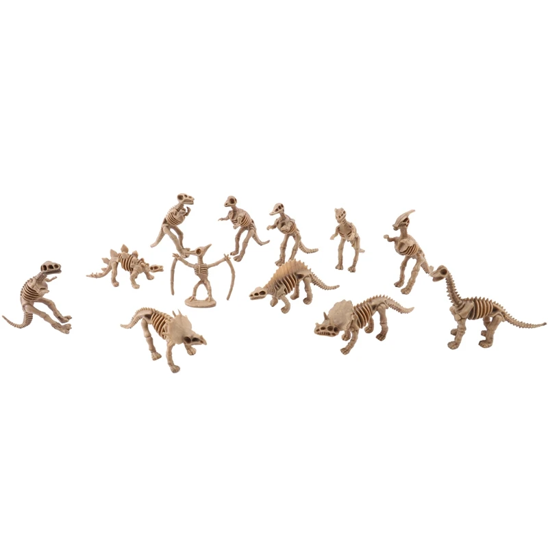 

12Pcs Dinosaur Toys Fossil Skeleton Simulation Model Set Mini Action Figure Jurassic Educational Creative Toys For Boys Children