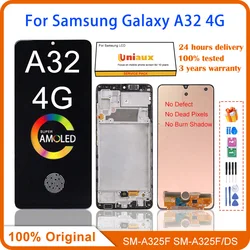 Écran tactile LCD AMOLED de remplacement, 6.4 pouces, pour Samsung Galaxy A32 4G A325 A325F, Original