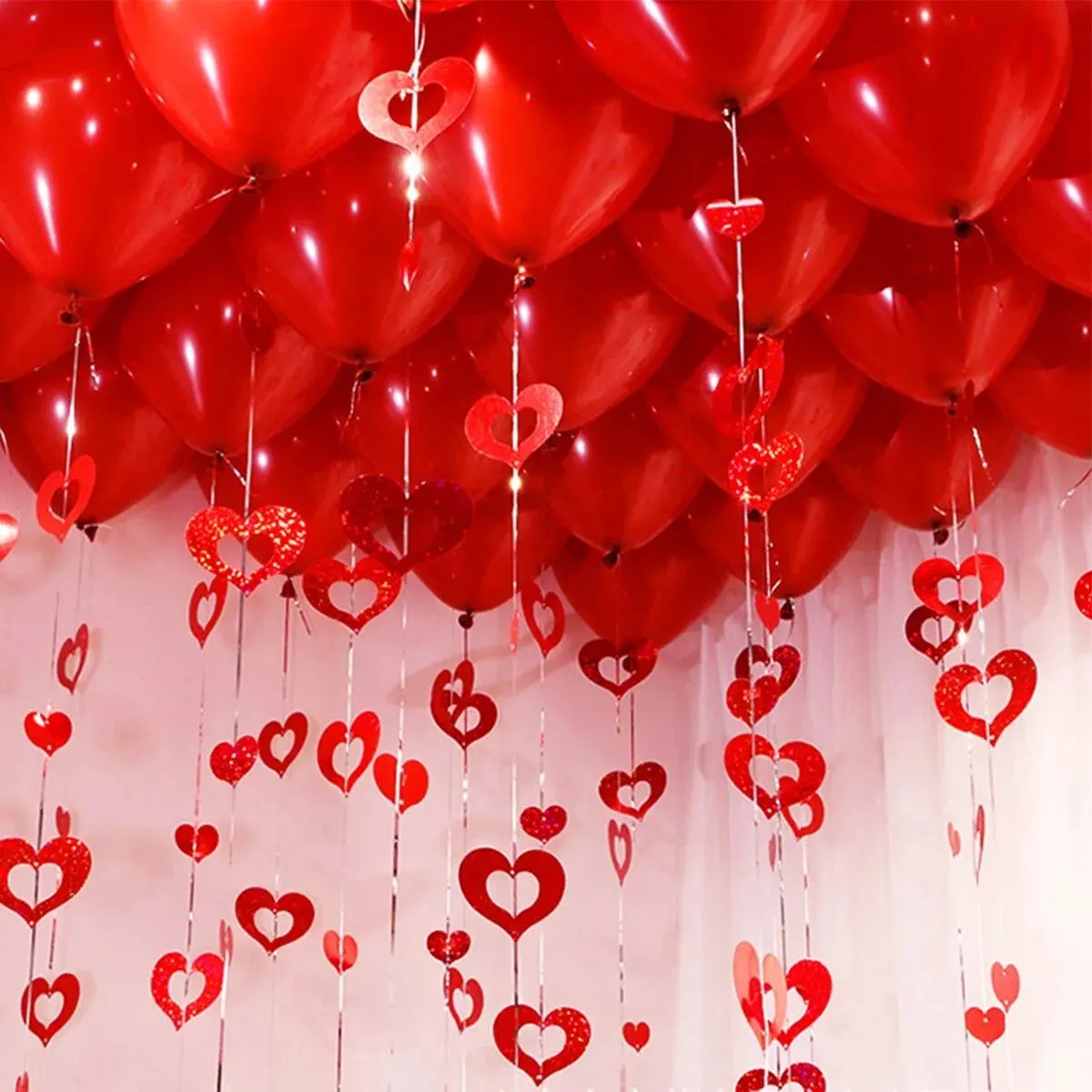 100pcs Wedding Birthday Party Decoration Balloon Rain Silk Sequin Pendant Wedding Supplies Room