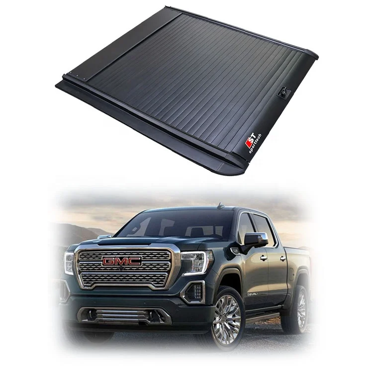 

Easy install retractable aluminum truck bed pickup tonneau cover for GMC SIERRA 2018 gmc sierra 5.8 bed accessories truck