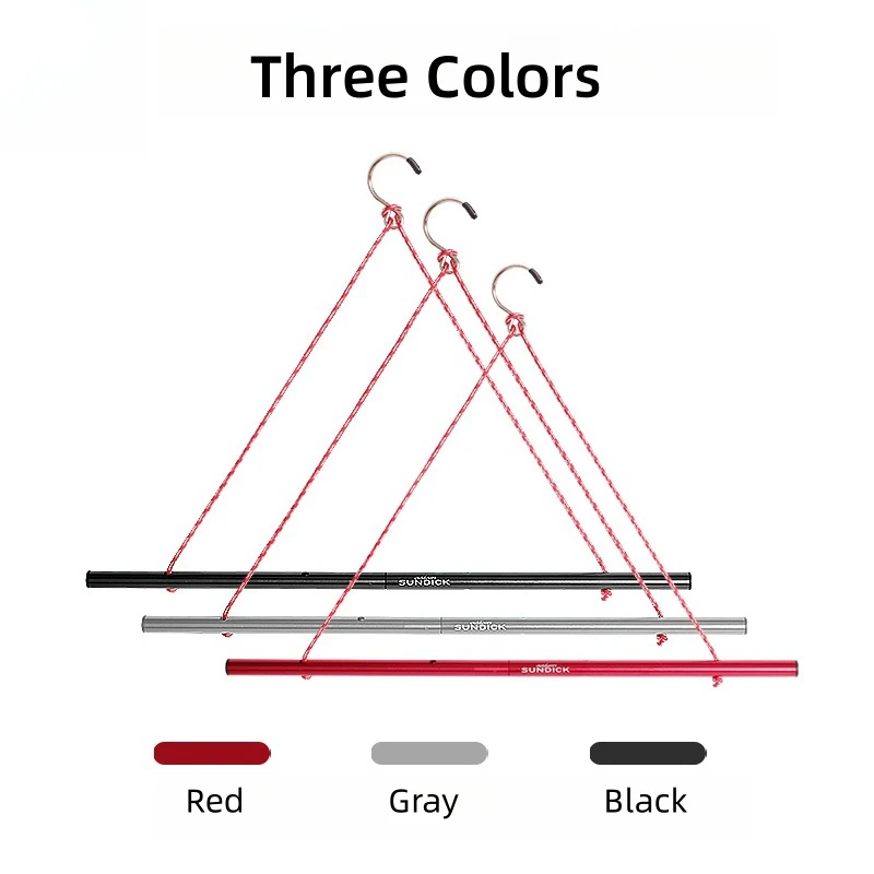 2pcs Outdoor Folding Clothes Rack Lightweight Aluminum Alloy Adjustable Hanging Rack Portable Caming Clothes Hanger New