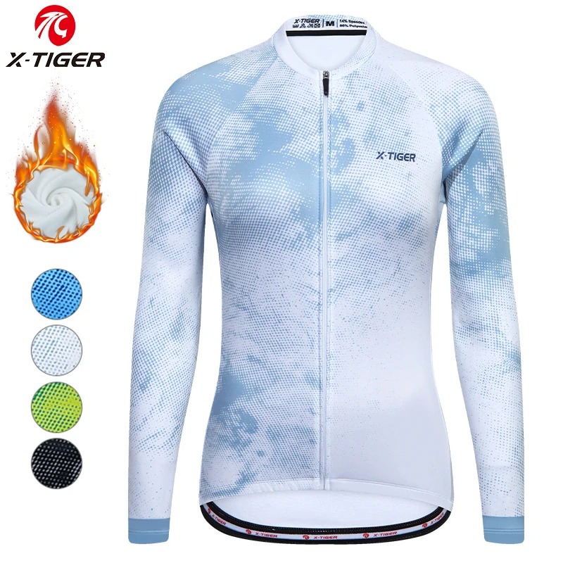X-TIGER Maglia da ciclismo da donna Maglia da ciclismo termica