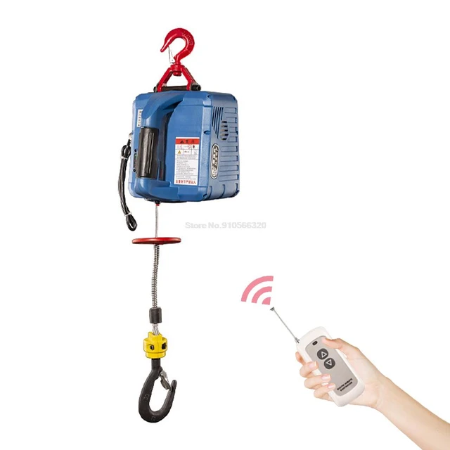 500KG 220V/110V Electric hoist electric hand winch lifting hoist towing  rope