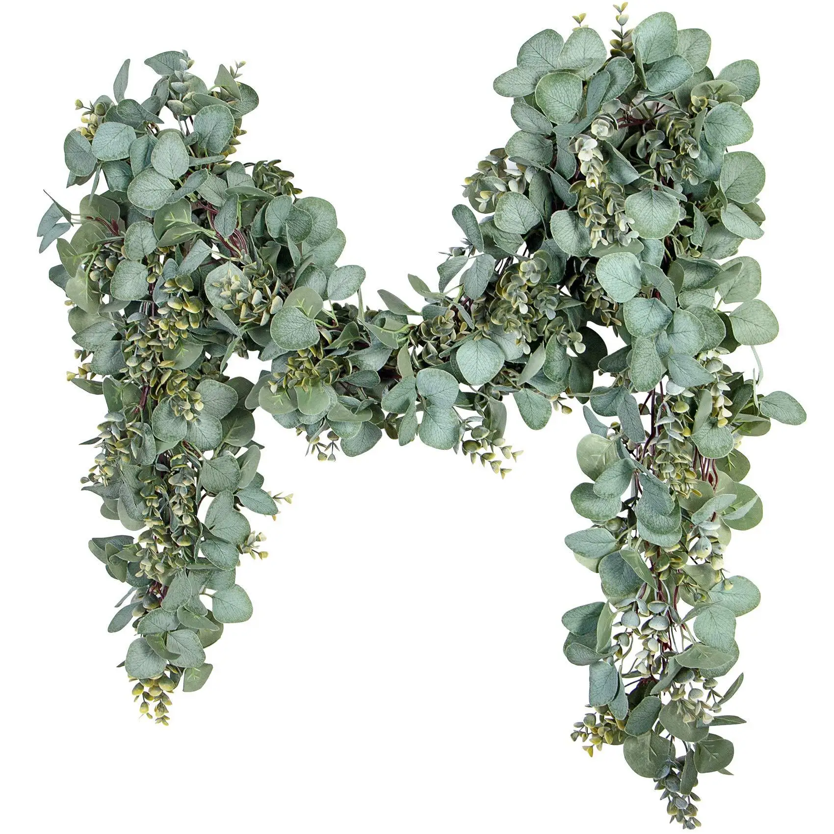 

Artificial Eucalyptus Leaves Vines Eucalyptus Garland Faux Silk RATTAN for Wedding Backdrop Arch Home Room Garden Decor