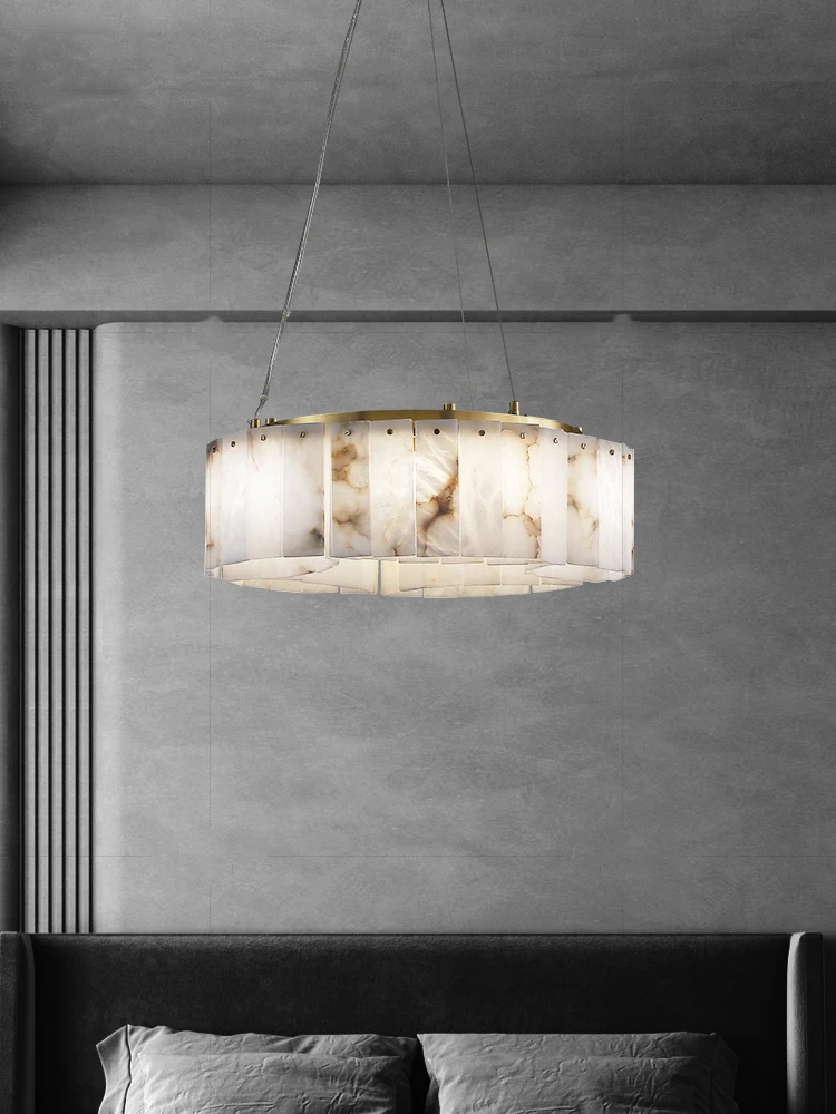 Home Appliance Light Luxury Classy Marble Chandelier Big Lighting Living Room Decoration Lamparas De Salon Lustres