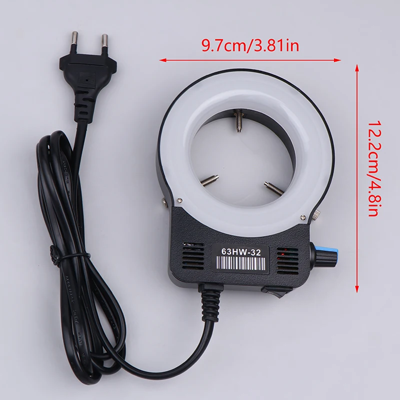 Microscope Light Microscope LED Ring Light Illuminator Lamp For Microscope Circle Light Industrial Camera Source EU Plug