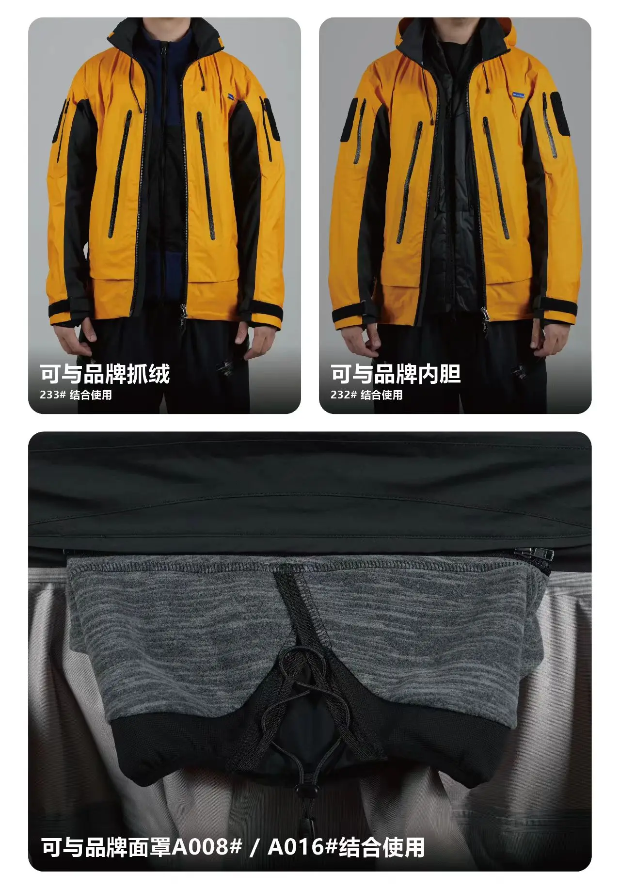 Reindee Lusion 25aw All enviroment hard shell jacket multipocket patch pad dwr coating waterproof material techwear