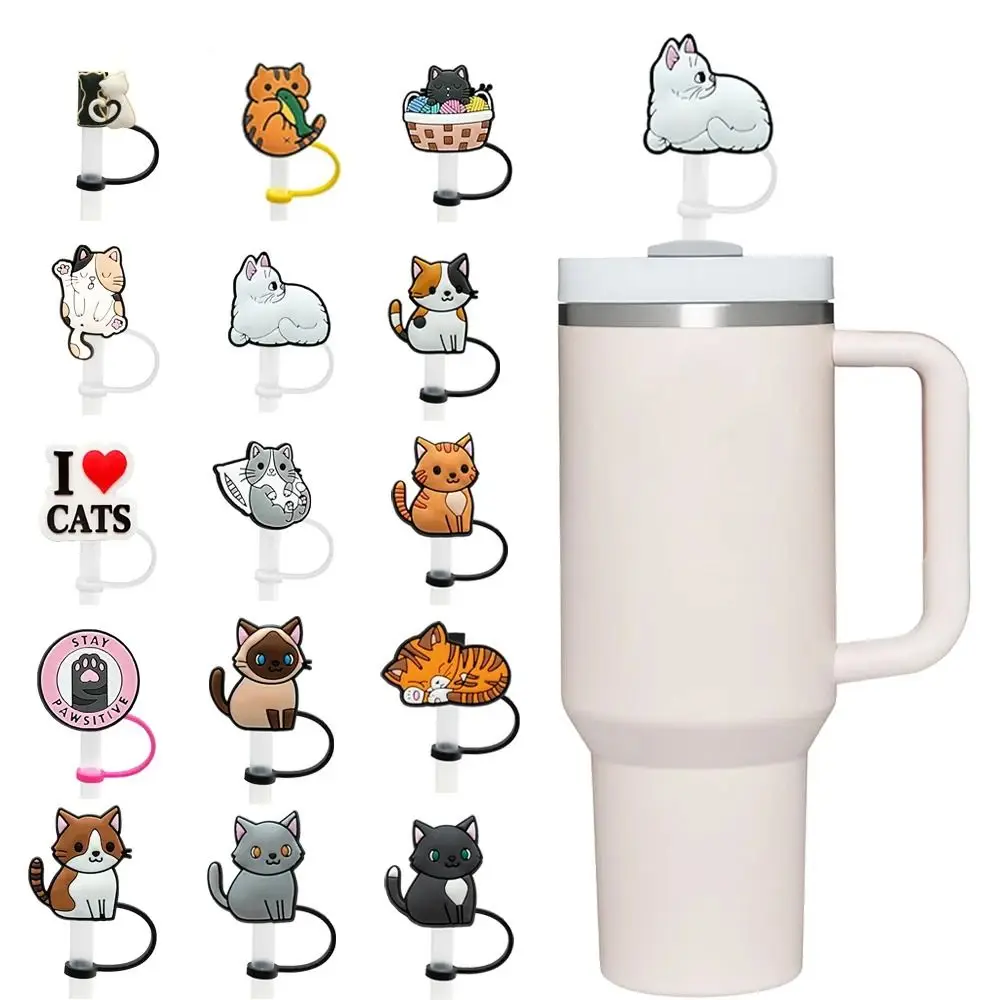 

Drinking Cup Decoration Silicone Straw Cover Caps 8/10mm Dustproof Straw Topper Creative Cute Straw Tips Drink Spill Prevention