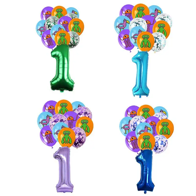 

Garten of Banban Birthday Party Supplies 12inch Latex Balloon Purple Number Decoration Kid Baby Shower Boy Gift