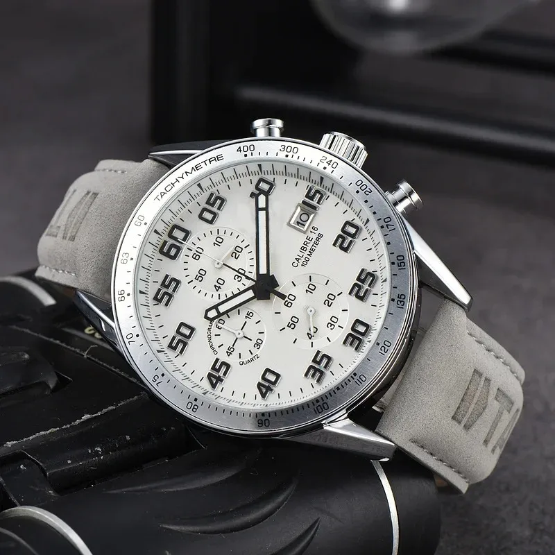 2024 New Arrival Luxury Wrist Watches For Mem Quartz Movement Leather Strap Daily Waterproof Fashion Male AAA Clock Freeshipping