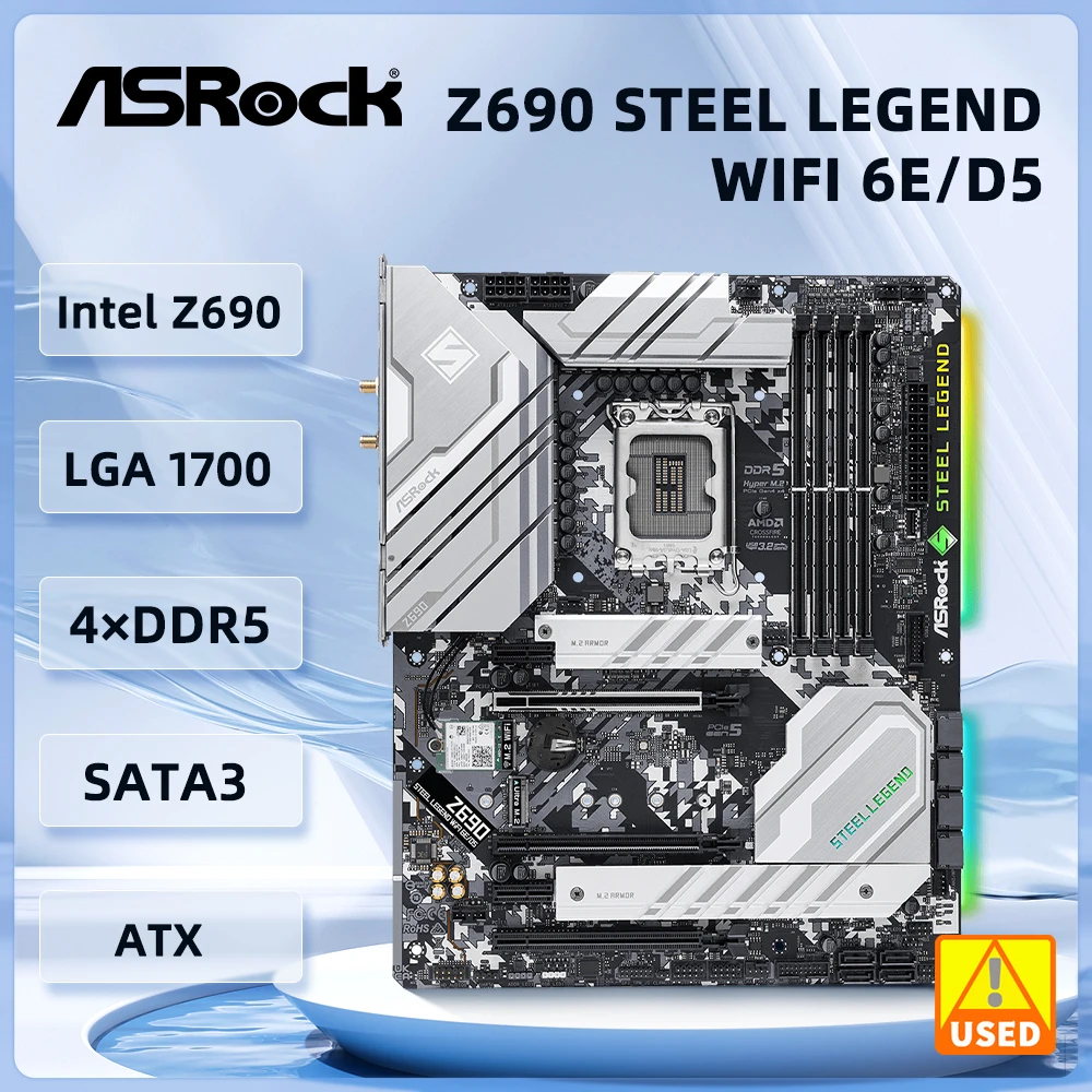 CPU Z690 Steel Legend WiFi 6E/D5 + i7 14700F ASRock > Z690 Steel Legend WiFi 6E