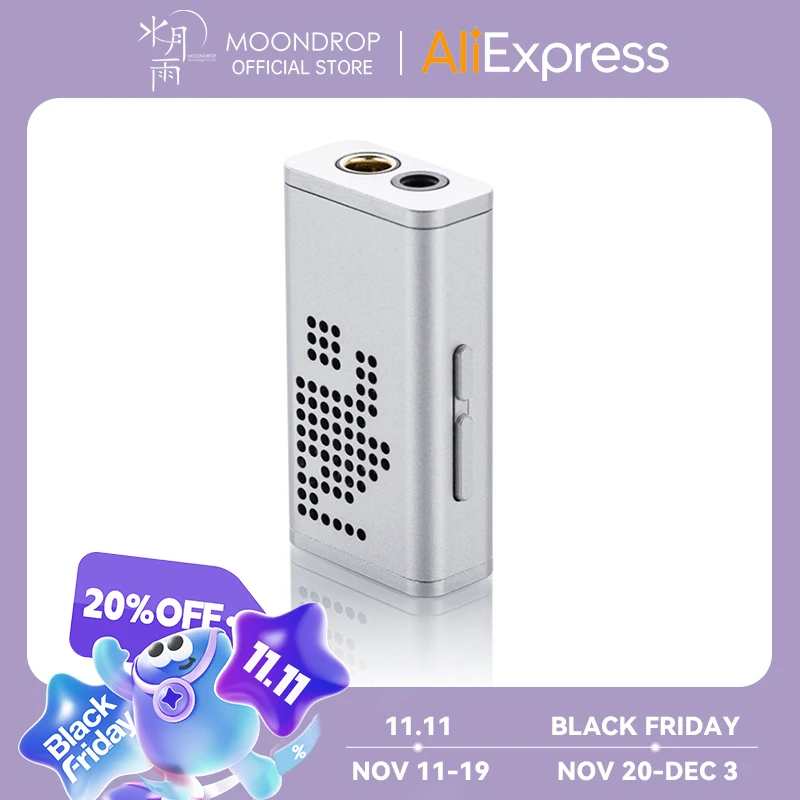 ムーンドロップDAWNPRO +Qimeng ARIA MOONDROP DAWN Pro Portable USB DAC Amplifier 32bit/384KHZ DSD256