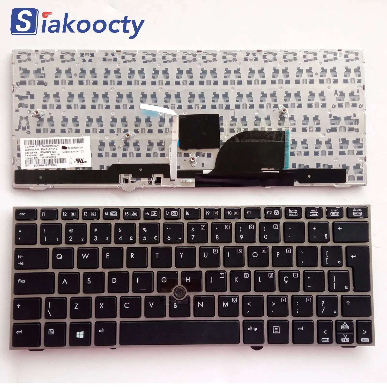 Tastiera Br Per Hp Elitebook Cornice Argento 2170P Senza Retroilluminazione 700681-001 Sg-49430Xua