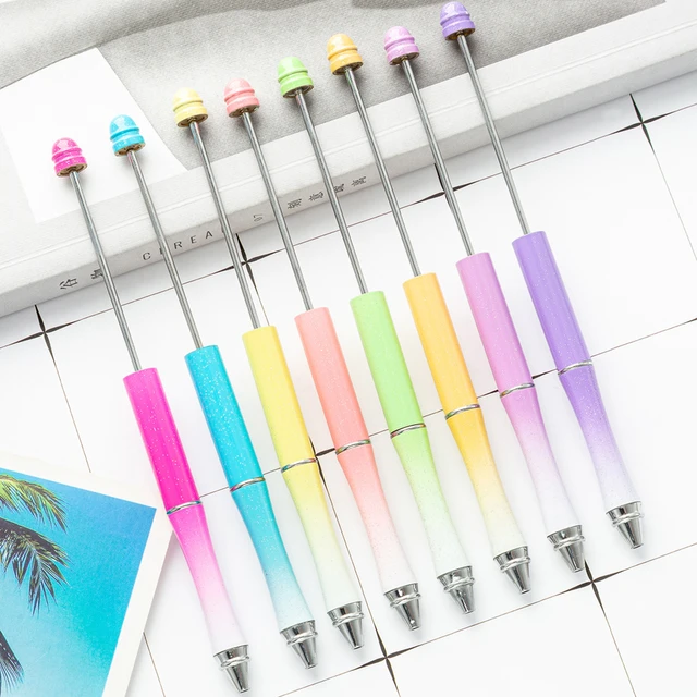 20Pcs Beadable Pens Kit Printable Women Girls DIY Ball Pen Bead Pens  Rollerball Pen for Exam Writing Drawing School Journaling - AliExpress