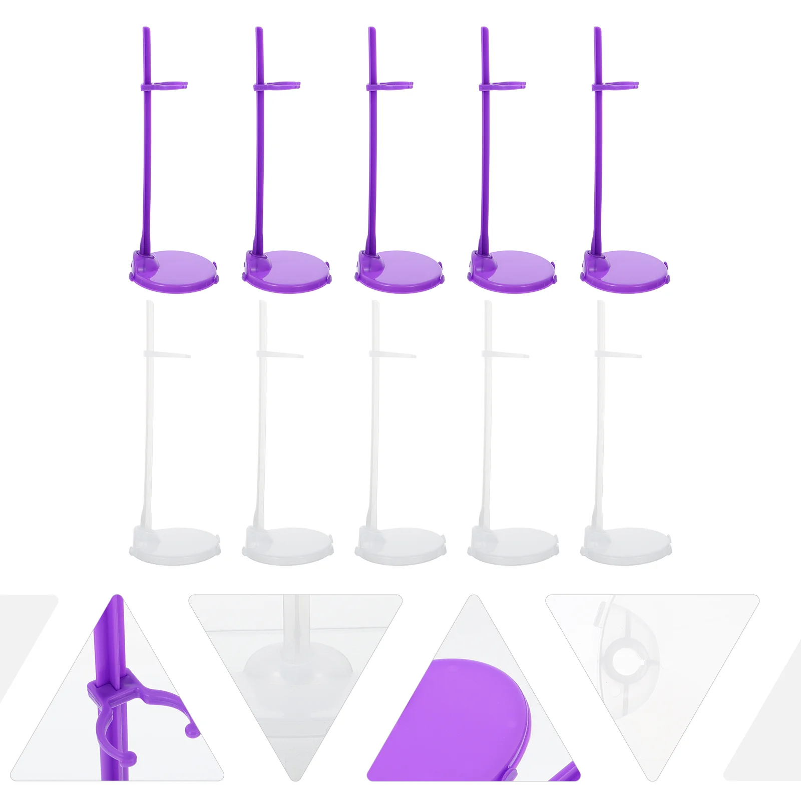 

20 Pcs Stand Action Figure Bracket Display Toy Room Stands Show Plastic Holder