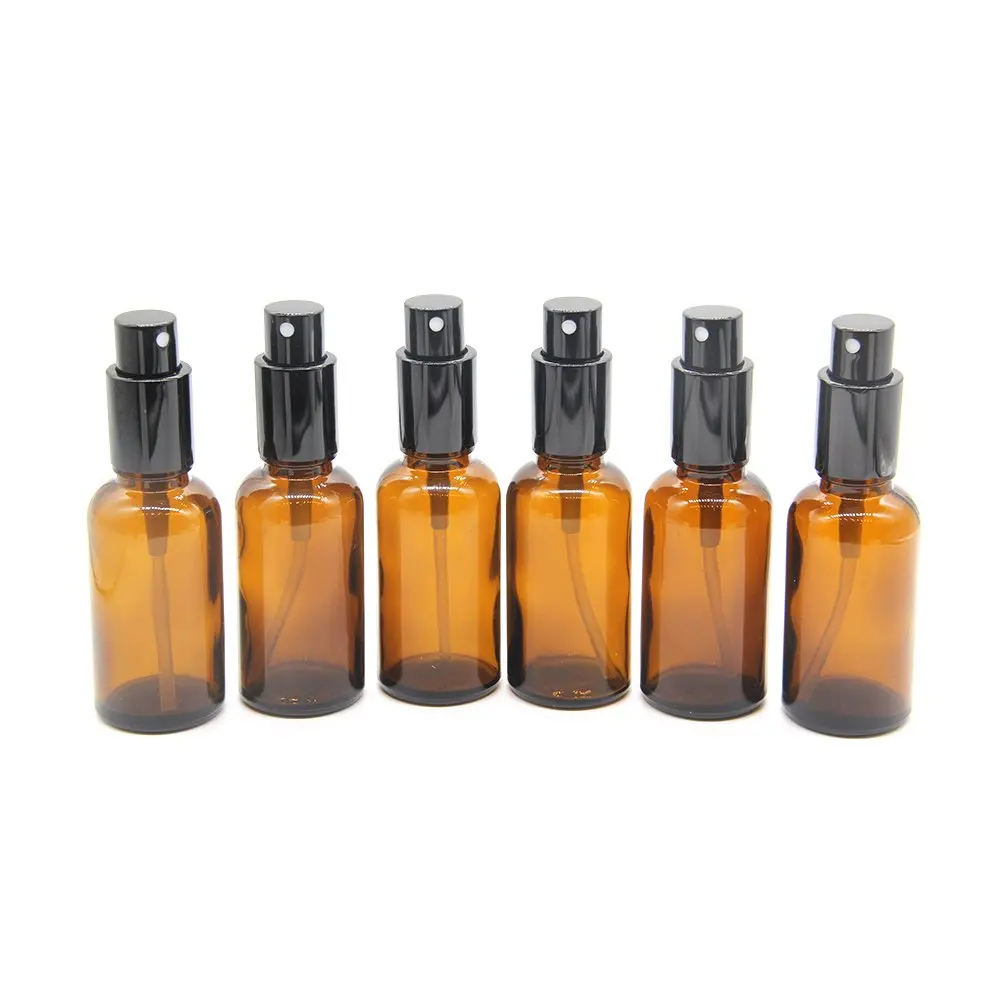 

12pcs 1oz Amber Glass Spray Bottle for Essential Oil Empty Small Spray Bottle with Fine Mist,Refillable for Makeup,Chemicals