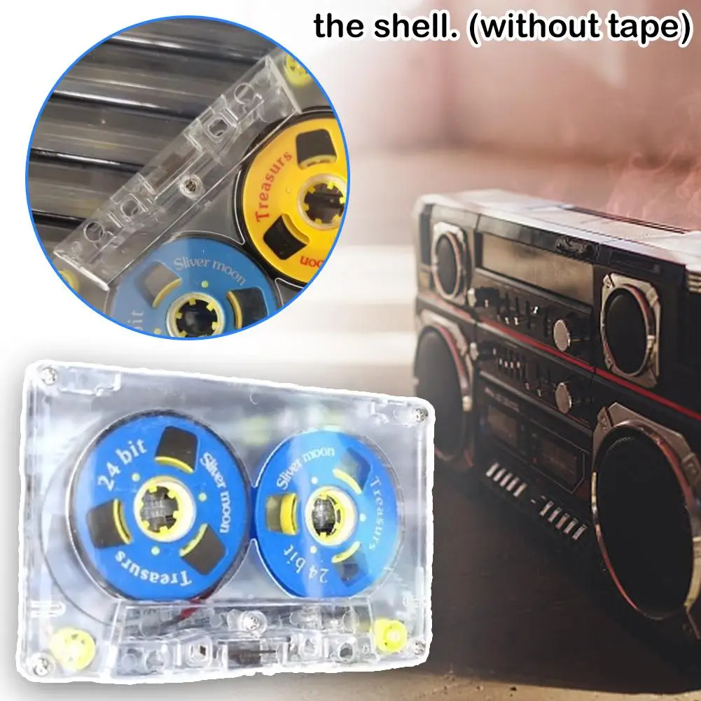 New Transparent Cassette Tape Audio Cassette Tape Fine Quality Spoken & Music Transparent Small Open Tape 45 minutes 1pcs