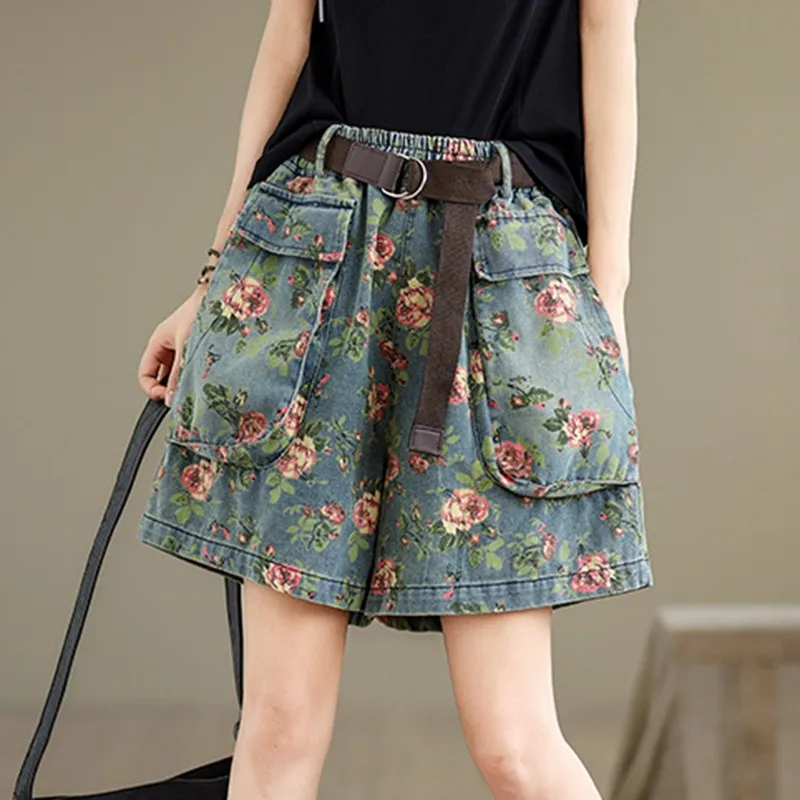 1pc Women's Decorative Jeans Pant, Retro & Fashionable, Goes Well With Daily Wear, Comes With Belt
