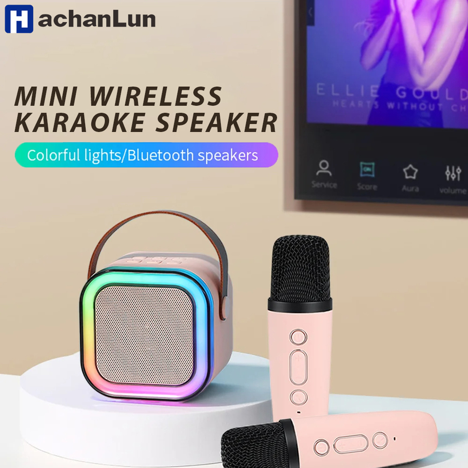 Bluetooth Wireless Professional Integrated  Microphones and Speaker for KTV  Microphone Portable Children's Audio Mike
