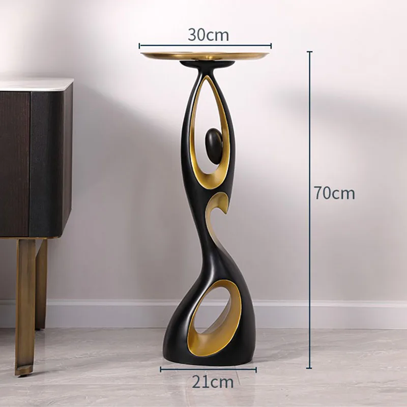 Creative Home Decor Art Abstract Sofa Side Table Light Luxury Living Room Porch Decoration Corner Table Designer Furniture images - 6