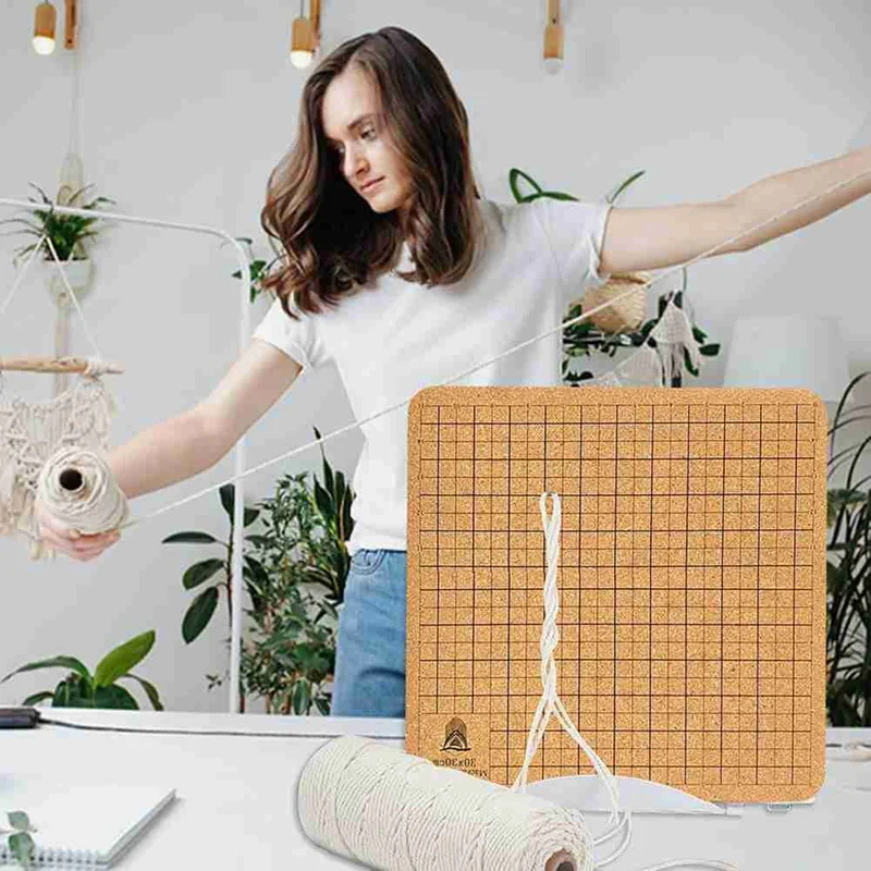 Braiding Board And Pin Set With Holder Double Sided Braiding Board,For Bracelets,Knotting Rope Macrame Kit-AU68