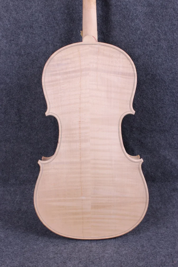 1 pcs 16" unfinished viola Flame maple Russian spruce top White viola Body#2-16.5#