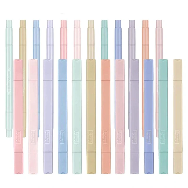 Aesthetic Cute Highlighters Assorted Colors, Bible Highlighters and Pens No  Bleed, Mild Soft Chisel Tip Pastel Highlighters Marker Pens for Journaling Note  Taking School Stationary Supplies 