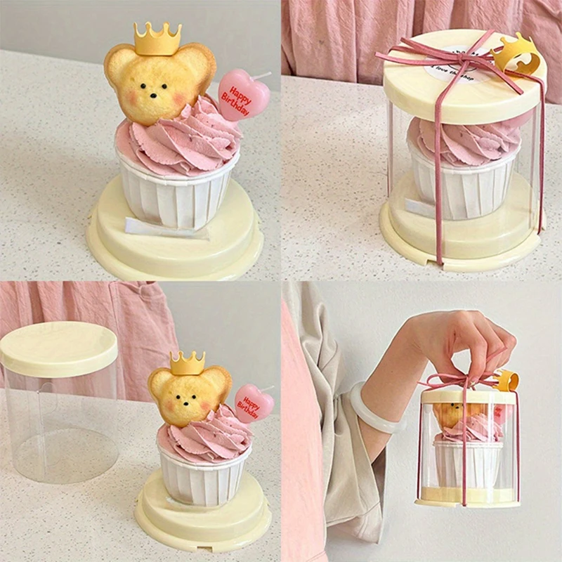 10pcs Transparent Plastic Cupcake Packaging Boxes, Dessert Gift Boxes for Cake, Party, ... - SKU TPCB1755 - UGI Packaging