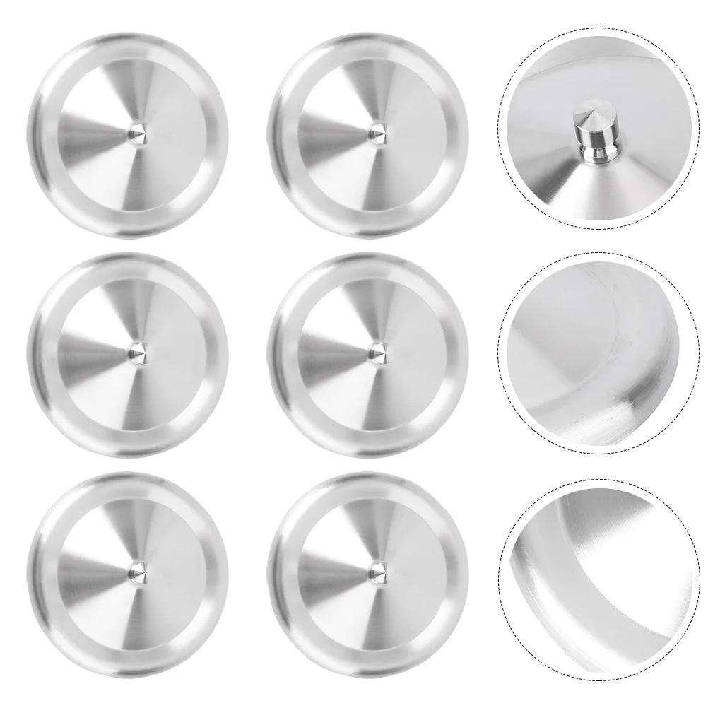 

6 Pcs Stainless Steel Lid Lightweight Cup Lids Espresso Water Protective Household