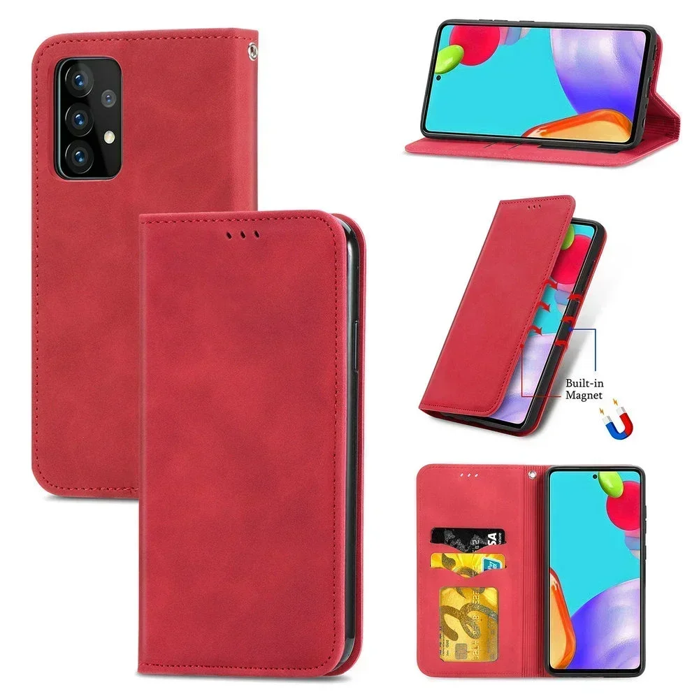 Luxury Leather Wallet Flip Case - Book Style Coque