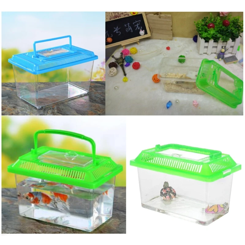 Pecera de plástico portátil multifuncional, diseño de recorte transparente Tortuga, mascotas y accesorios de Acuario, 1 pieza|Acuarios y tanques| - AliExpress