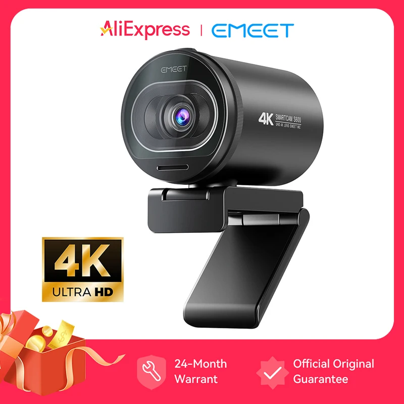 EMEET S600 4K ウェブカメラ EMEET S600 Webcam Delivers A Sharper Image And Privacy