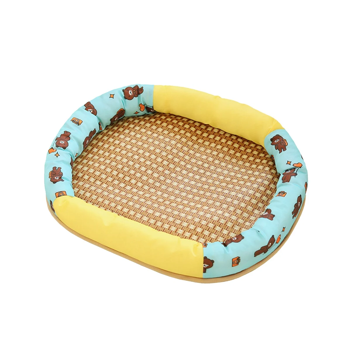 

Summer Pet Bed Breathable Pet Rattan Mat Cats Nest Mat Ice Nest Dog Bed Cool Nest Style A