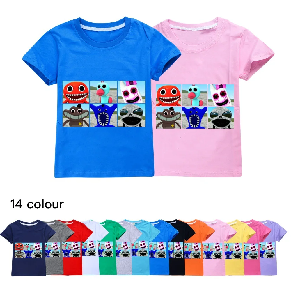 

Boys Girls Summer Fashion Tops Tees Children's 100% T-Shirts Garden of Banban Print Casual Family Kids Clothing 2-14Years